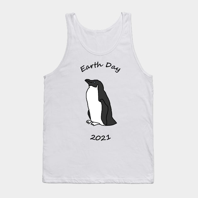 Earth Day 2021 Penguin Tank Top by ellenhenryart